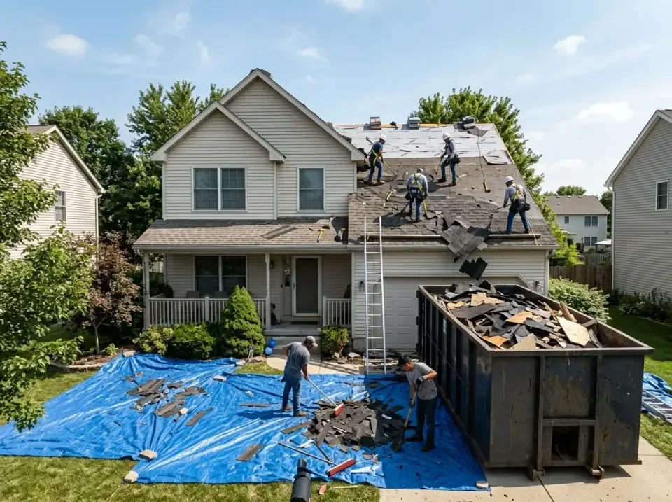 roof-replacement-debris-remova-004 — frequently asked questions, Cheapest Dumpster Rentals in Normal, IL